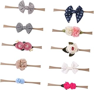 Toyvian Faixas De Cabeça De Bebê Para Meninas Laços De Cabelo Infantis Tiaras De Meninas Faixas De Flores Infantis Elásticos Tiaras De Bebê Faixa De Cabelo De Bebê Acessórios De
