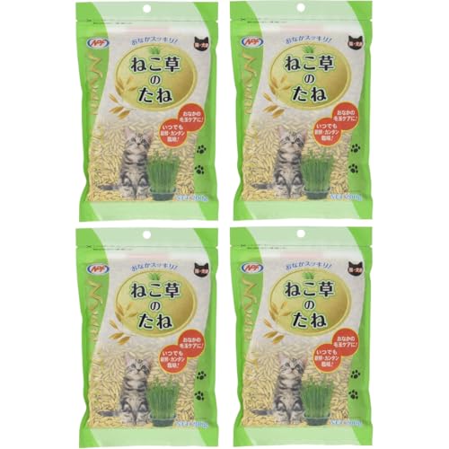 【4個セット】ナチュラルペットフーズ NyanTaste ねこ草のたね 200g ネコ草のたね 猫草のたね ペットフード 水栽培 土栽培（Amazon）