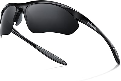 Lamicall Polarizadas Gafas de Sol Ciclismo - [22g & Diseño Envolvente] UV400 Protección, TR90-Marco, Almohadilla Nasal Ajustable, Gafas de Sol Deportivas Multifuncionales para Pesca/Running/Senderismo