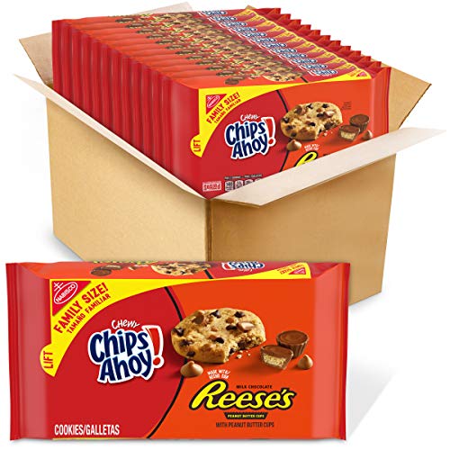 Chips Ahoy! Chewy Reese's Peanut Butter Cup Chocolate Cookies, Twelve 14.25oz Packages, 12Count