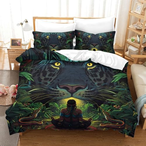 Housse de couette jungle 3D parure douce pour des nuits sereines - 2