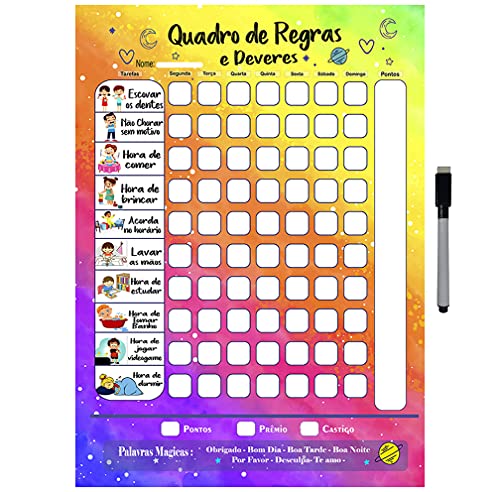 Quadro do Incentivo de Metal Semanal 40x29cm + Caneta