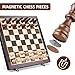 ELONGDI Magnetic Wooden Chess Set for Adults Kids,15