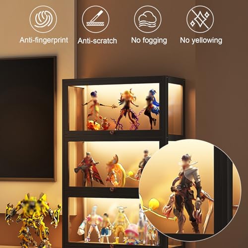 Vitrine acrylique avec serrure et éclairage LED pour figurines - 7