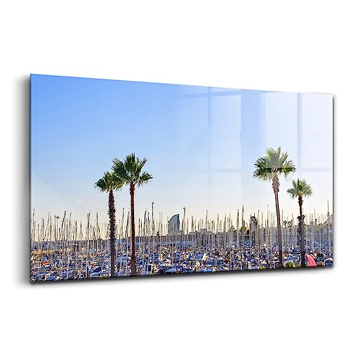 Peinture sur verre moderne image verre coloré de Barcelone Wallfluent grand format 100x50