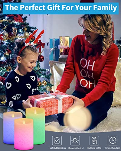 Shymery Color Changing Flameless Candles For Room Decor For Teen Girls,3 Pack 12 Colors Battery Operated Real Wax Flickering Led Candles With Multi Colored Remote Timer For Teen Girl Christmas Gifts #TOP1