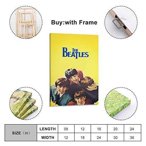 Poster décoratif sur toile The Beatles Band – Poster mural et art – Décoration moderne pour chambre à coucher familiale… - Les Beatles, Paul McCartney, John Lennon, RIngo Starr, George Harrison Poster décoratif sur toile The Beatles Band - Poster mural et art - Décoration moderne pour chambre à coucher familiale… – Image 3