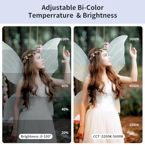 Image of Came-TV Boltzen Fresnel Led Video Light High Output 55W Bi-Color 3200K-5600K Light F-55S COB Fresnel Focusable Light CRI96+ TLCI98+ Dimmable 0%-100% for Photography YouTube Portrait Video Shooting