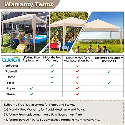 image for Quictent Upgraded 10x10 Ez Pop up Canopy Tent Portable Gazebo Outdoor 