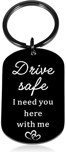 Llavero seguro para hombres novio regalos de San Valentín para él novio marido regalo de cumpleaños camionero marido regalo para papá regalo de