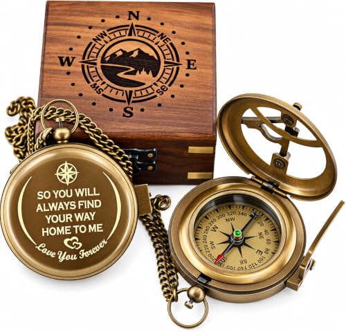 Brújula de Sundial de Latón Personalizada - Regalo de Aniversario - Royalmart