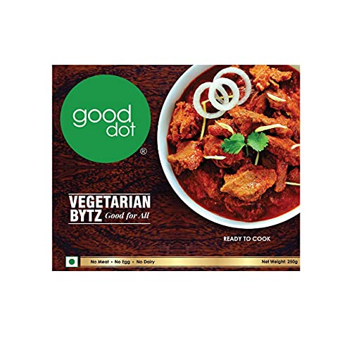 GoodDot Vegetarian Bytz - Ready to Cook | Plant Based Meat, Vegetarian & Vegan Friendly, Ready Masala, Indian Spice Mix