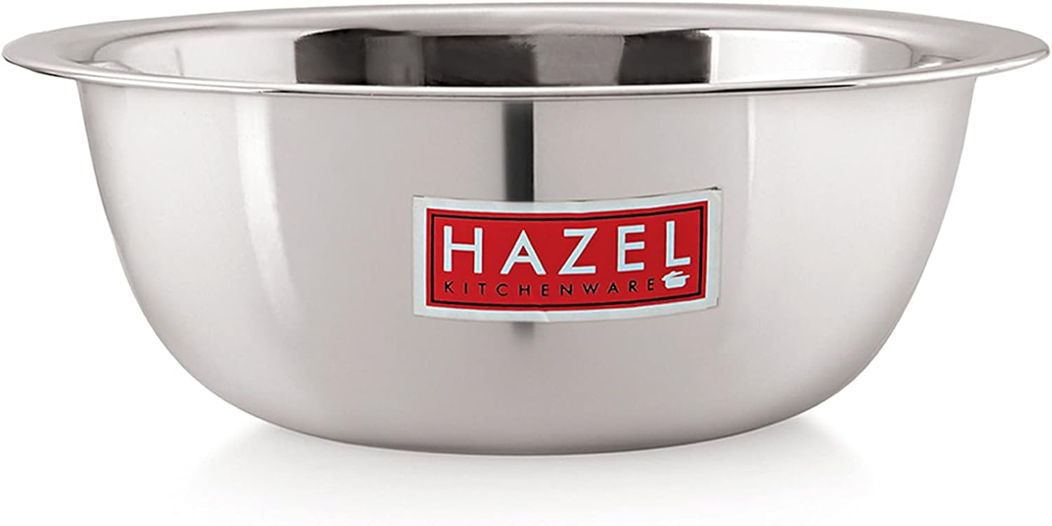 HAZEL Stainless Steel Serving Bow | Snacks Serving and Mixing Bowl Set | Kitchen Accessories Items, 350 ML