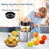 Food Processor, TopStrong 11-in-1 food processor and blender with Chopping Blending Kneading Grinding Whisking Juicing, 1100W, 3 Speeds Plus Pulse, 3.2 L Bowl and 1.5L Jug Blender, Color Silver - Image 7