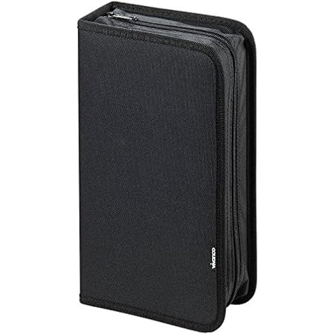 Vivanco CD/DVD-Tasche Oxfort Nylon, Blue-ray Case, Wallet, Ordner für 96 CDs schwarz Cover