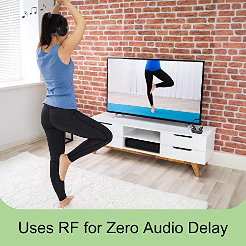 Zanchie Wireless Headphones For Tv Watching With Rf Transmitter & Charging Dock (Digital Optical Rca Aux), On-Ear Digital Tv Headsets For Seniors, Plug N Play, Up To 330Ft, No Audio Delay #TOP2
