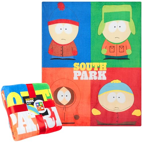 South Park Gifts for Men Teens Throw Blanket for Couch, Sofa, Bed, Soft Cozy Fleece Blankets Kenny...