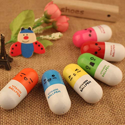 Qewmsg Ballpoint pen, 1pcs Cartoon Creative Expansion Ball Pen Capsule Pens Can Retractable Pen for School Kids Students Color Random