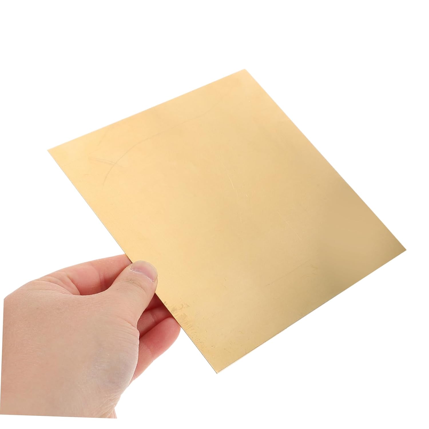 SOLUSTRE 2pcs Brass Sheets Smooth Metal Plate for DIY Projects Excellent Conductivity for Crafting Engineering and Home Improvements
