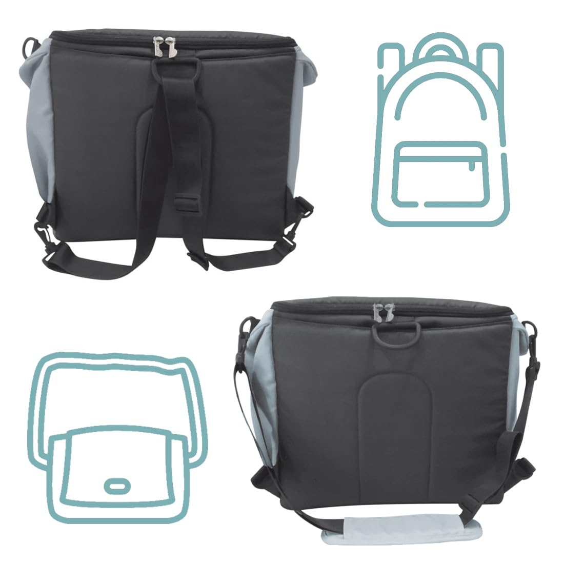 Olmitos - Asiento Elevador para Bebé 3 en 1 TIGER: Asiento, mochila y bandolera -Universal Correas Ajustable - Montaje Rápido - Bolsillos Prácticos - Trona portátil bebé - Trona de viaje(TIGER)
