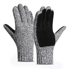 Dark Gray Full-finger Leather Palm Large