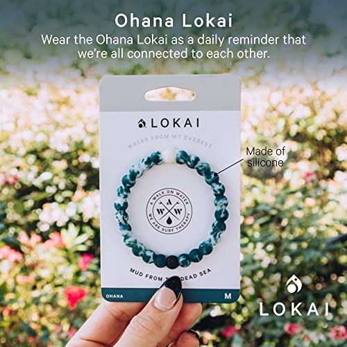 Lokai Hawaiian Silicone Beaded Bracelet For Women & Men, The Surf Collection - Ohana, (Medium, 6.5 Inch Circumference) - Silicone Jewelry Fashion Bracelet Slides-On For Comfortable Fit #TOP1
