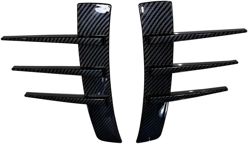 DYXN Car Air Vent Wind Knife, ABS Air Vent Wind Knife Body Kits, Universal Car Side Wing Leaf Panel, Air Intake Air Knife(Carbon Fiber Look)