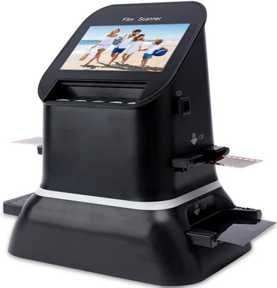 22MP High Resolution Film Slide Scanner Negative Scanner, 4.3" LCD All-in-One Digital Converter with 128MB Memory for Old Photo Slides & Films