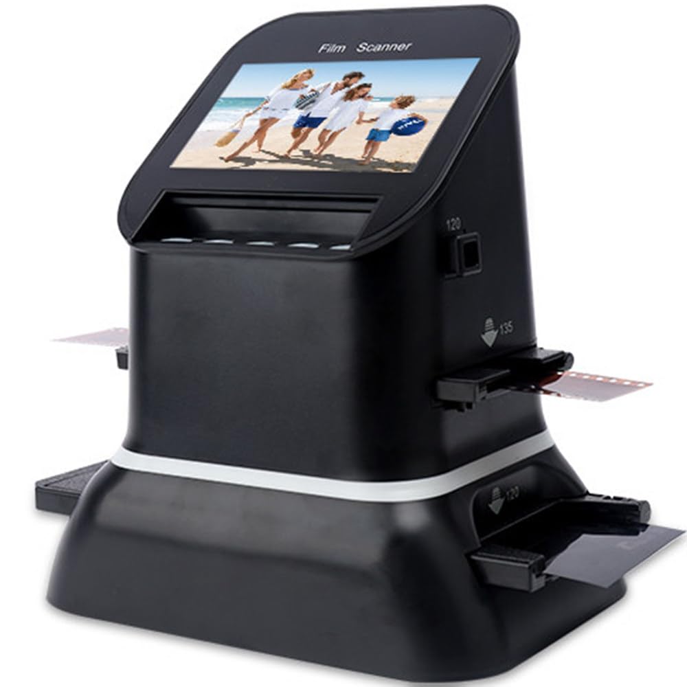 22MP High Resolution Film Slide Scanner Negative Scanner, 4.3" LCD All-in-One Digital Converter with 128MB Memory for Old Photo Slides & Films
