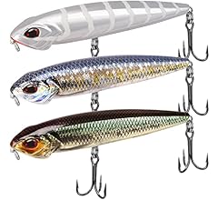 TRUSCEND PoPobait with BKK Hooks, Top Water Plopper Fishing Lures for Bass Walleye Pike Catfish Musky Perch, Floating Lure …