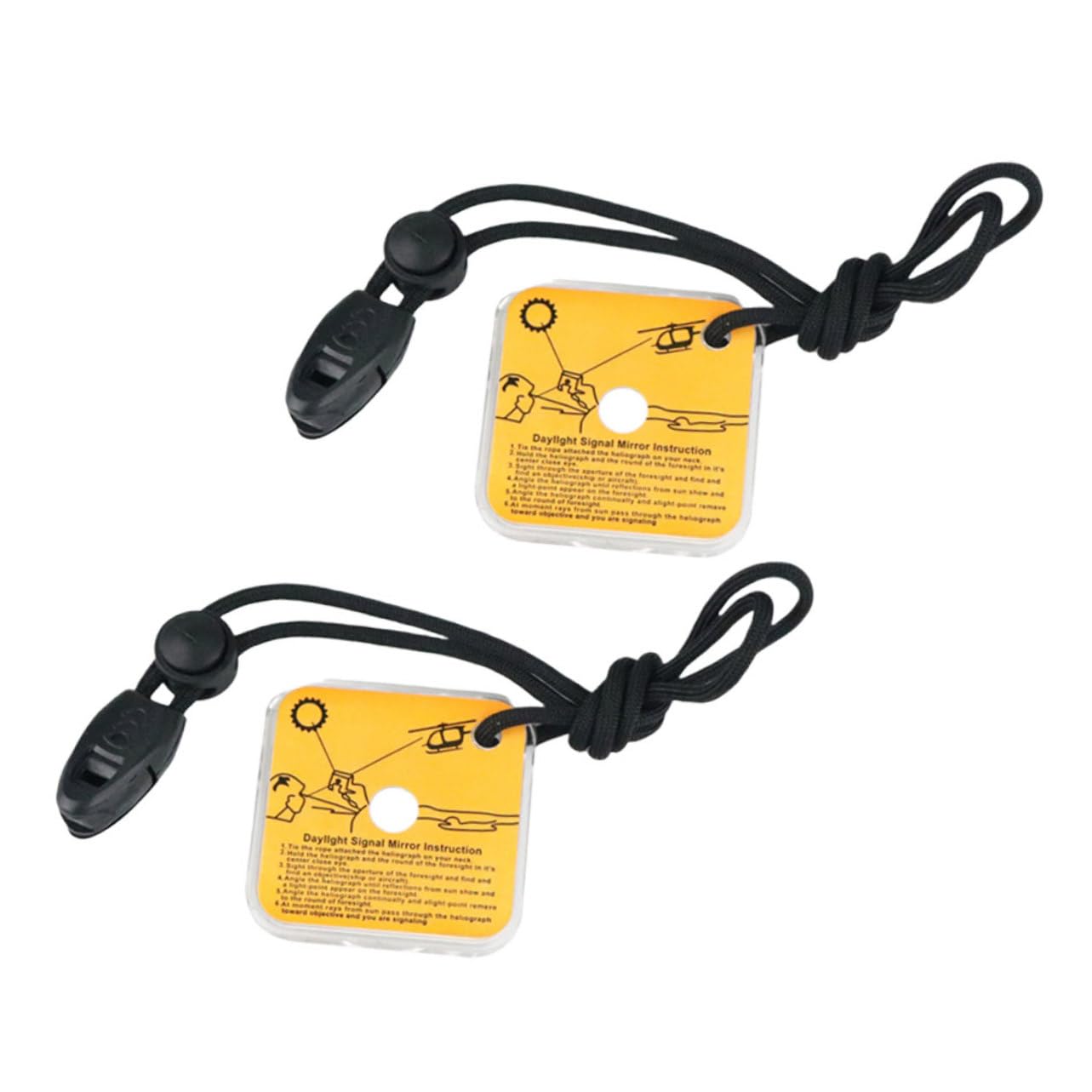 ibasenice 2Pcs Outdoor Survival Reflective Signal Mirror for Emergency Use High Reflectivity Camping Tool for Hiking Kayaking and Outdoor Adventures Durable and Portable
