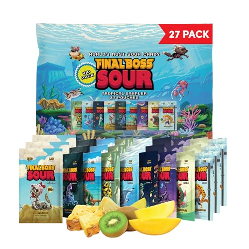 Final Boss Super Sour Candy, Tropical Sampler, 27 Pack, All