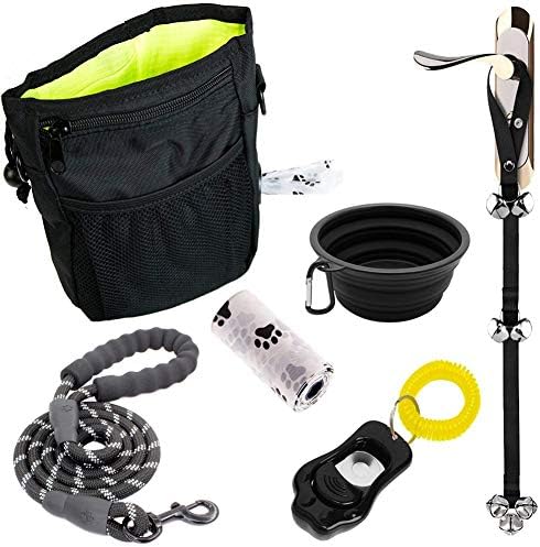 6 in 1 Puppy & Dog Training Kit | Great Gift for First Time Pet Owners | Treat Training Pouch | Reflective Leash | House Training…