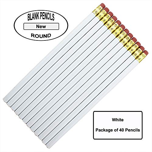 Lápices EZPENCILS & GIFTS Blancos x40 2HB Negra miniatura 2