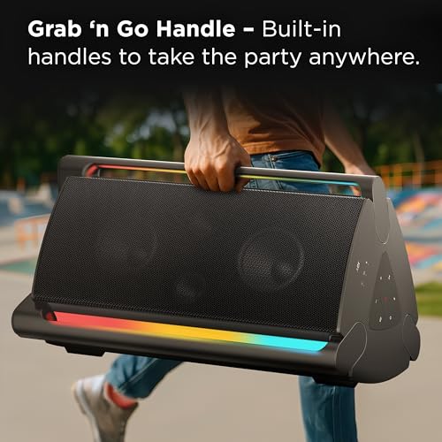 TCL TP200K Portable Bluetooth Party Speaker with 5 RGB Dynamic Light Shows, 12 Hr Battery, and IPX4 Splash-Proof Rating - image 3