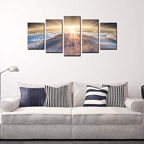 Image décoration murale Le chemin vers le soleil pour habiller un grand mur vide salon 5 pièces