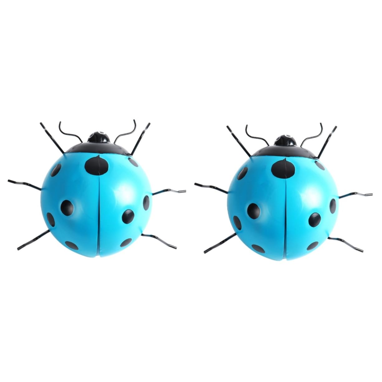 BESPORTBLE 2 Pcs Seven Star Ladybug Ornament Animal Wall Decorations Figure Table Decoration Ladybug Sculpture Para De Mujer Interior Holiday Gift 3d Iron Beetle