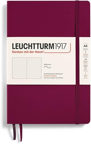 Miniatura 46 de LEUCHTTURM1917 - Cuaderno mediano A5 de tapa blanda, 123 páginas numeradas para escribir y llevar un diario (color verde bosque, rayado) Verde