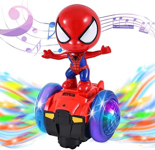 XEUOME Dancing Spider Robot Car Toys for Kids Men- 360° Spin Interactive LED Car with Lights and Music - Educational Electric Gift Toy Car Gifts for Boys Girls Toddlers 3 4 5 6 7 Years Old