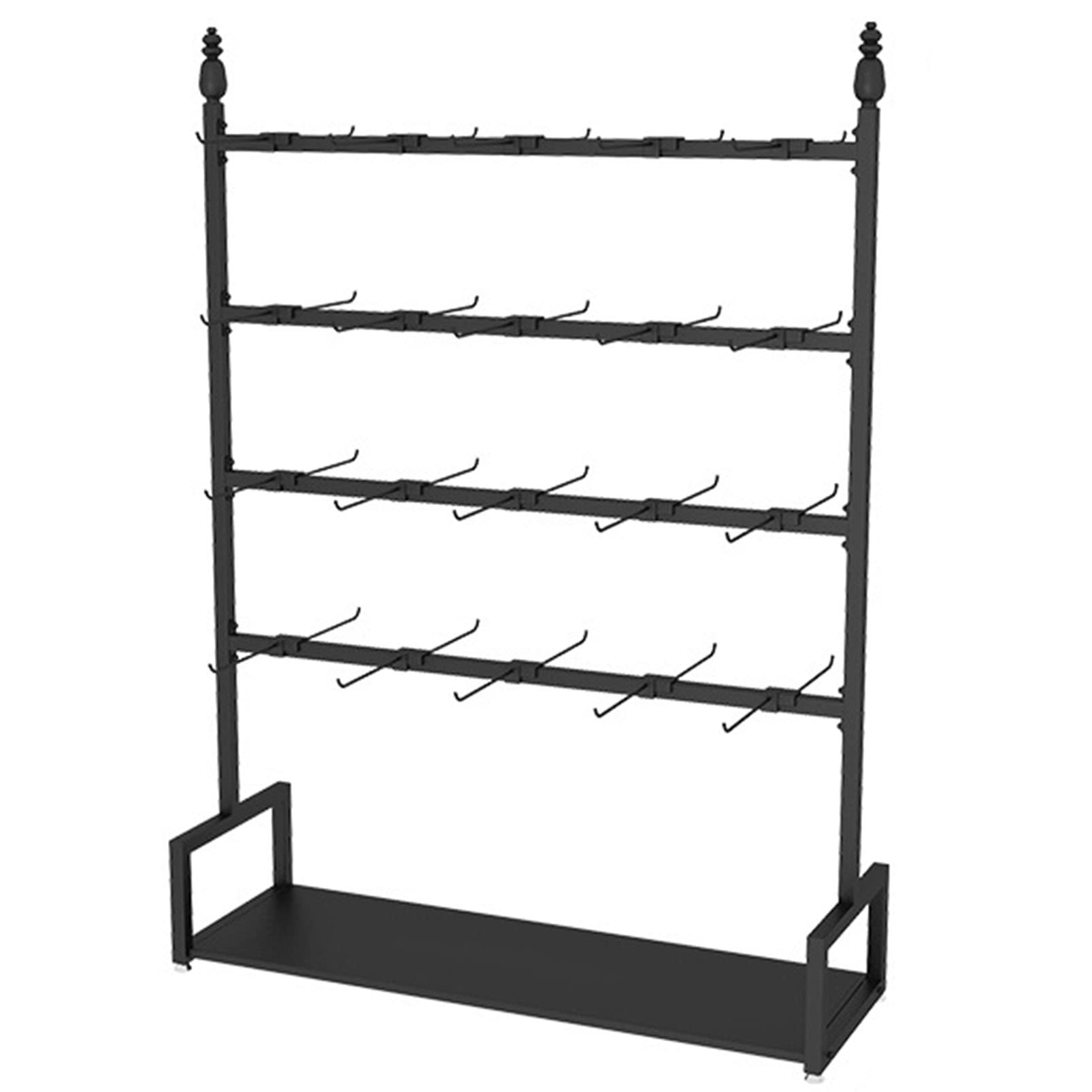 HADECOLL Clothes Rack, Double Sided Garment Display Stand, Floor Hanger With Hooks, Storage Organizer For Accessories, Bedroom Closet Organization