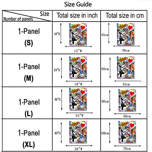 Graffiti Canvas Wall Art - Graffiti Wall Art, Colorful Balloon Girl Poster Pictures For Room Decor Gift, Street Art Canvas Graffiti, Modern Pop Framed Artwork For Home Wall Decoration (12X18 Inches) #TOP5