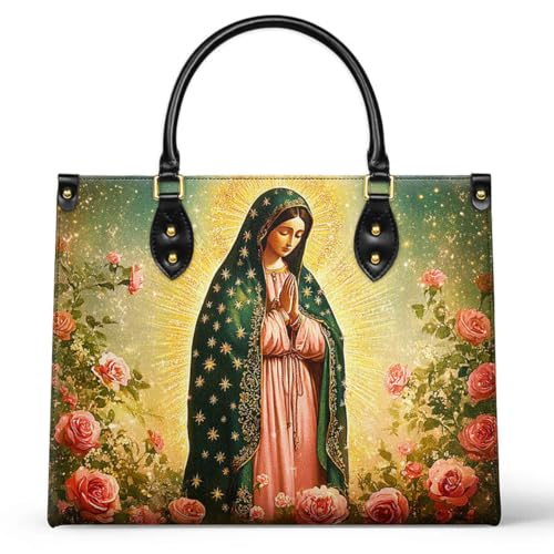 Bolso de cuero Virgen María para mujer estilo vintage miniatura 1