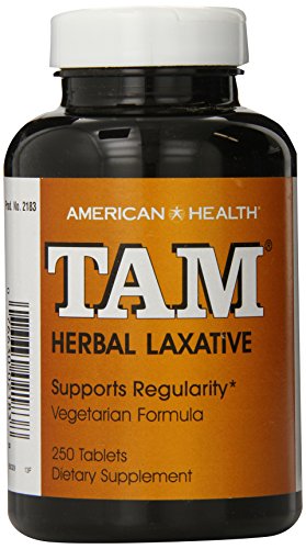 American Health Dietary Fiber Supplements, Tam Herbal Laxative, 250 Count