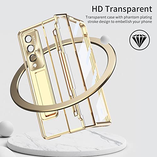 Protection Galaxy Z Fold 4 Coque Ultra-Mince Rose Transparente Antichoc - 3
