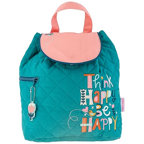 Stephen Joseph Kids' Unisex Toddler Back to School, Quilted Backpack, Think Happy, One Size