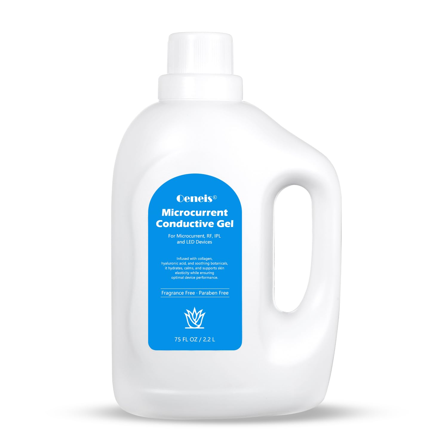 Oeneis Microcurrent Conductive Gel for Face, Hydrating Collagen Radio Frequency Gel, with Hyaluronic Acid & Aloe Vera, Fragrance-Free, Paraben-Free,