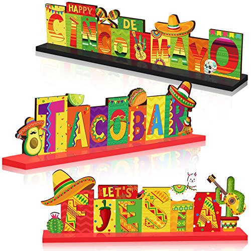 Centre de table Cinco De Mayo en bois pour votre déco de fête mexicaine
