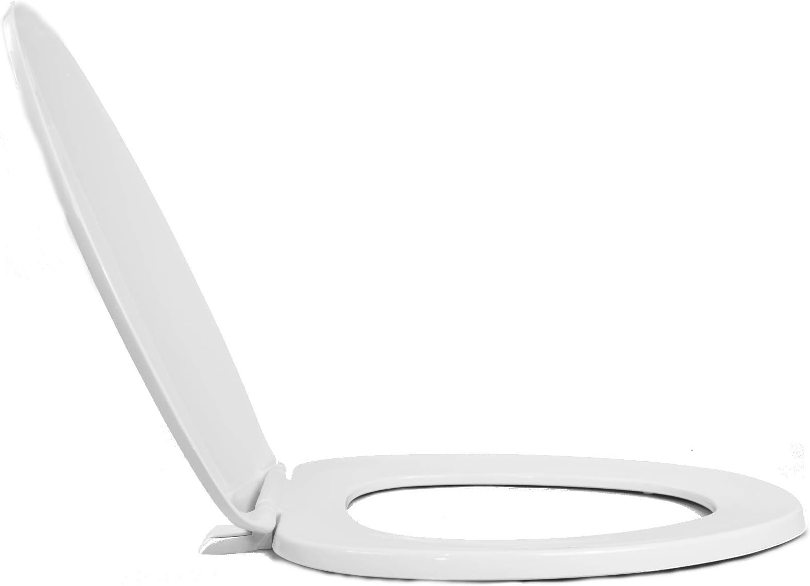 CentocoElongated Toilet Seat, Closed Front with Cover, Residential, Plastic, Made in the USA, 600-001, White