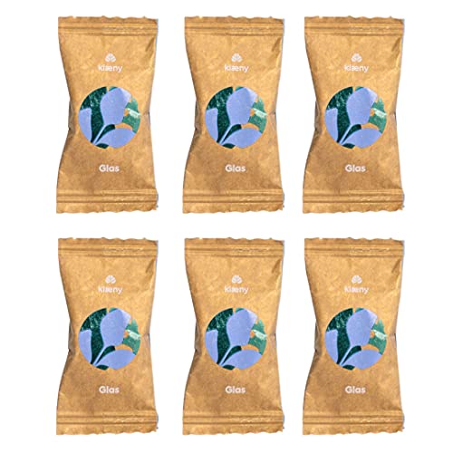 klæny® Öko Glasreiniger Tabs I 6 nachhaltige Putzmitteltabs I vegan & mikroplastikfrei I Spiegel- & Fensterreiniger I Putzmittel Glas ohne Schlieren & Rückstände I biologisch abbaubar Cover