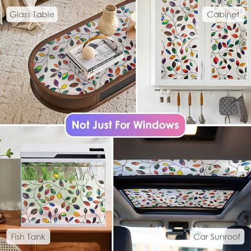 Película para ventana tipo vitral con textura 3D DKTIE 17.7in x 78.7in miniatura 6